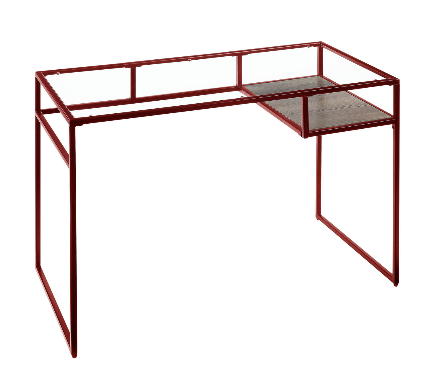 Vibrant Red Glass Yasin Desk