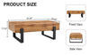 Chic Rustic Coffee Table with Metal Legs