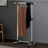 Rolling Clothes Rack with Shelves