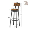 Rustic Swivel Bar Stools – Set of Two
