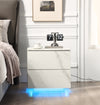 Shining White Nightstands with Drawers