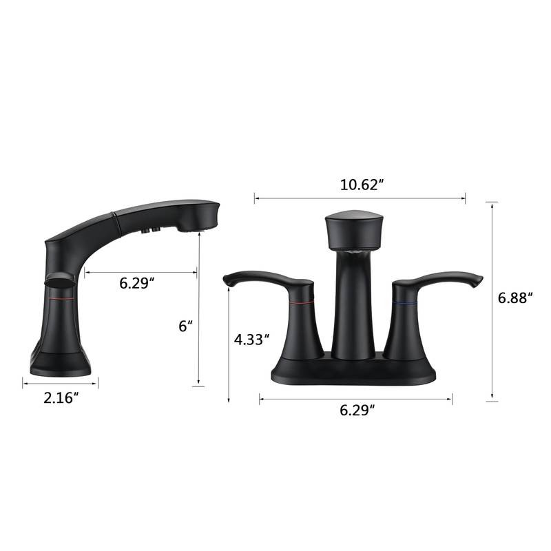 Matte Black Pull-Out Kitchen Faucet