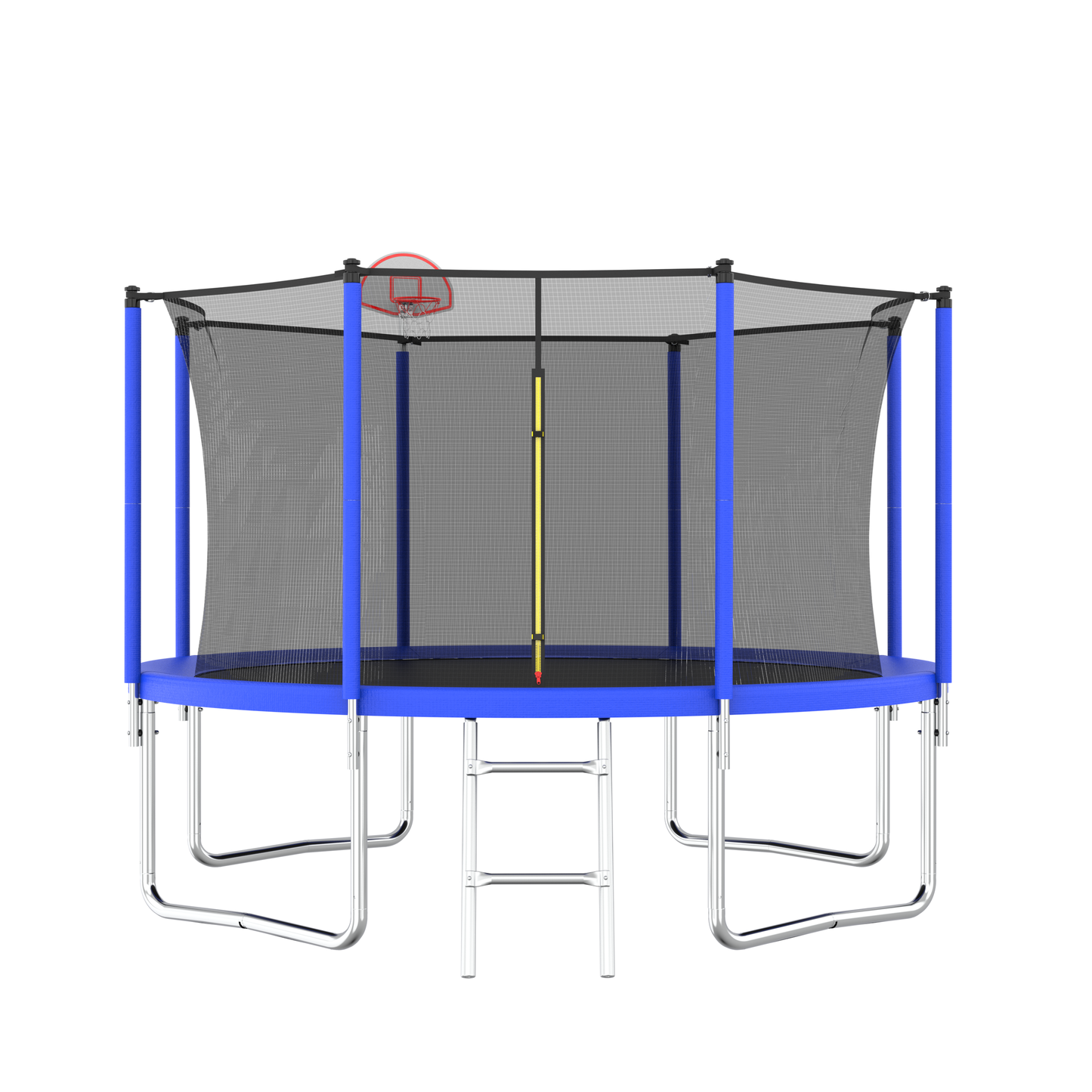 FunJump Trampoline with Basketball Hoop and Safety Net