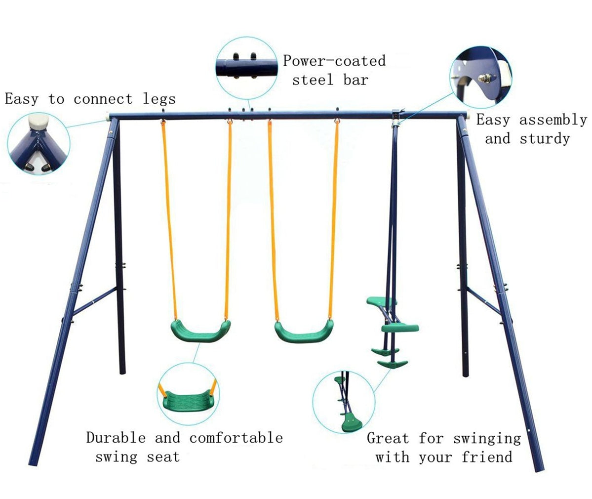 Joyful Glider Swing Set for Kids