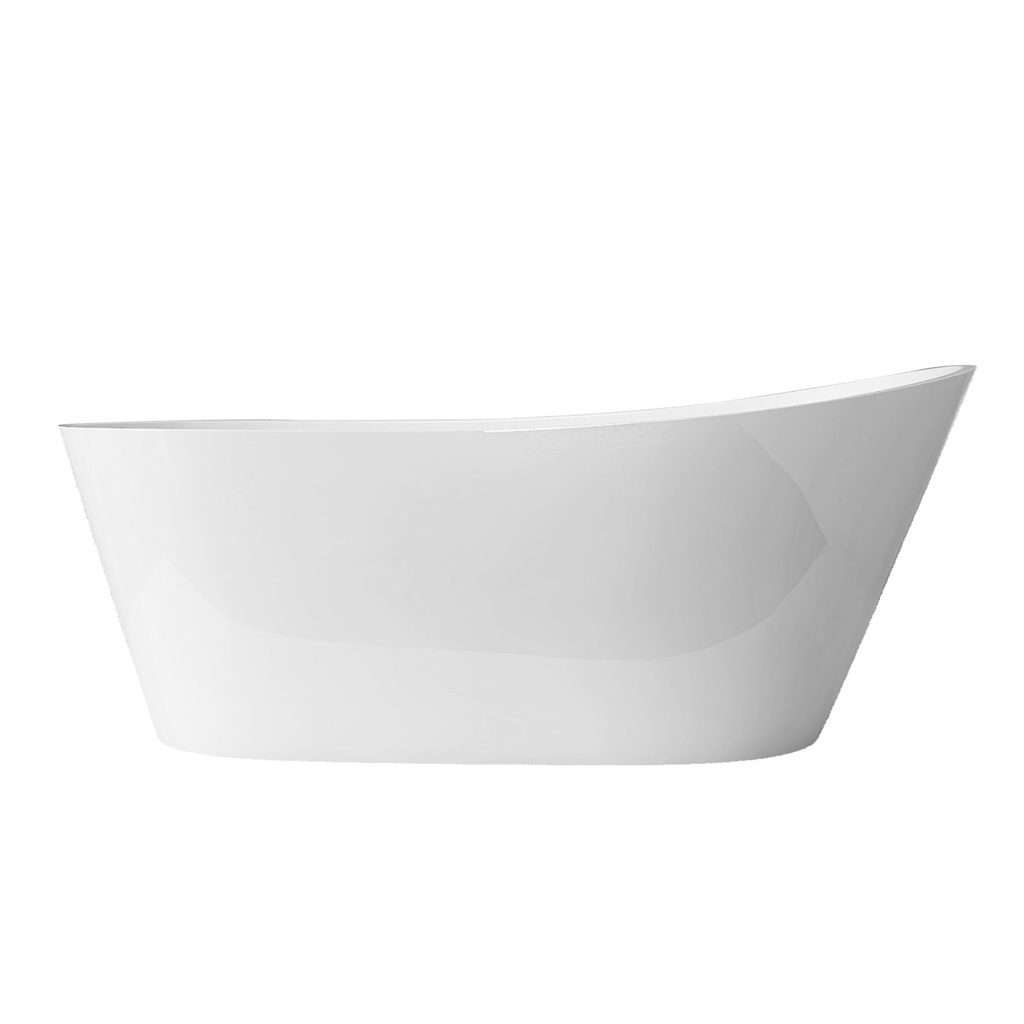 Luxury Oval Freestanding Soaking Tub - Elegant Glossy White Design