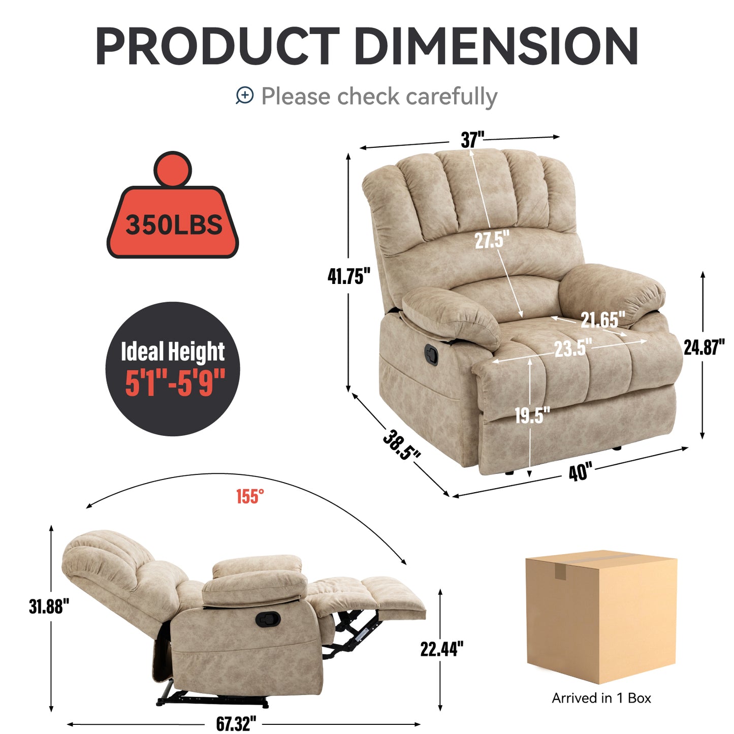 Cozy Beige Recliner Chair for Ultimate Comfort