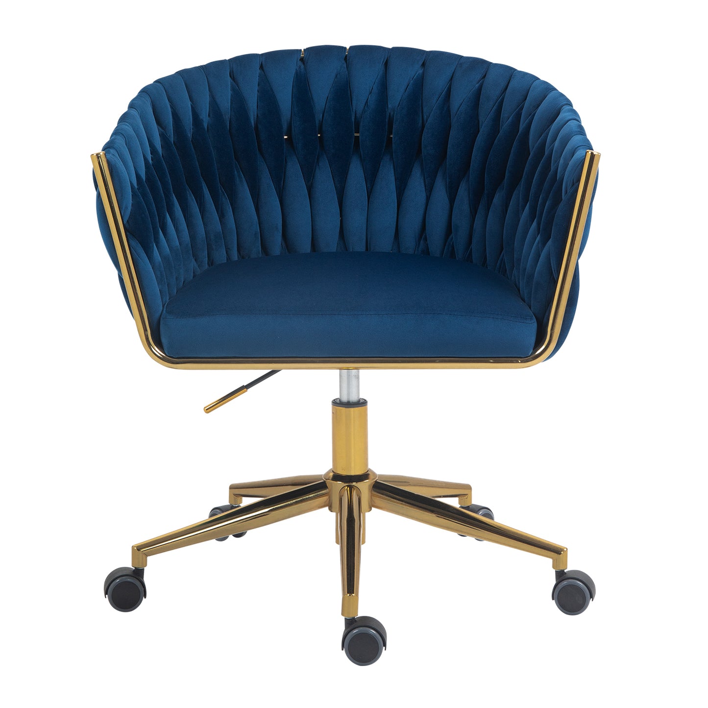 Woven Blue Swivel Office & Vanity Chair