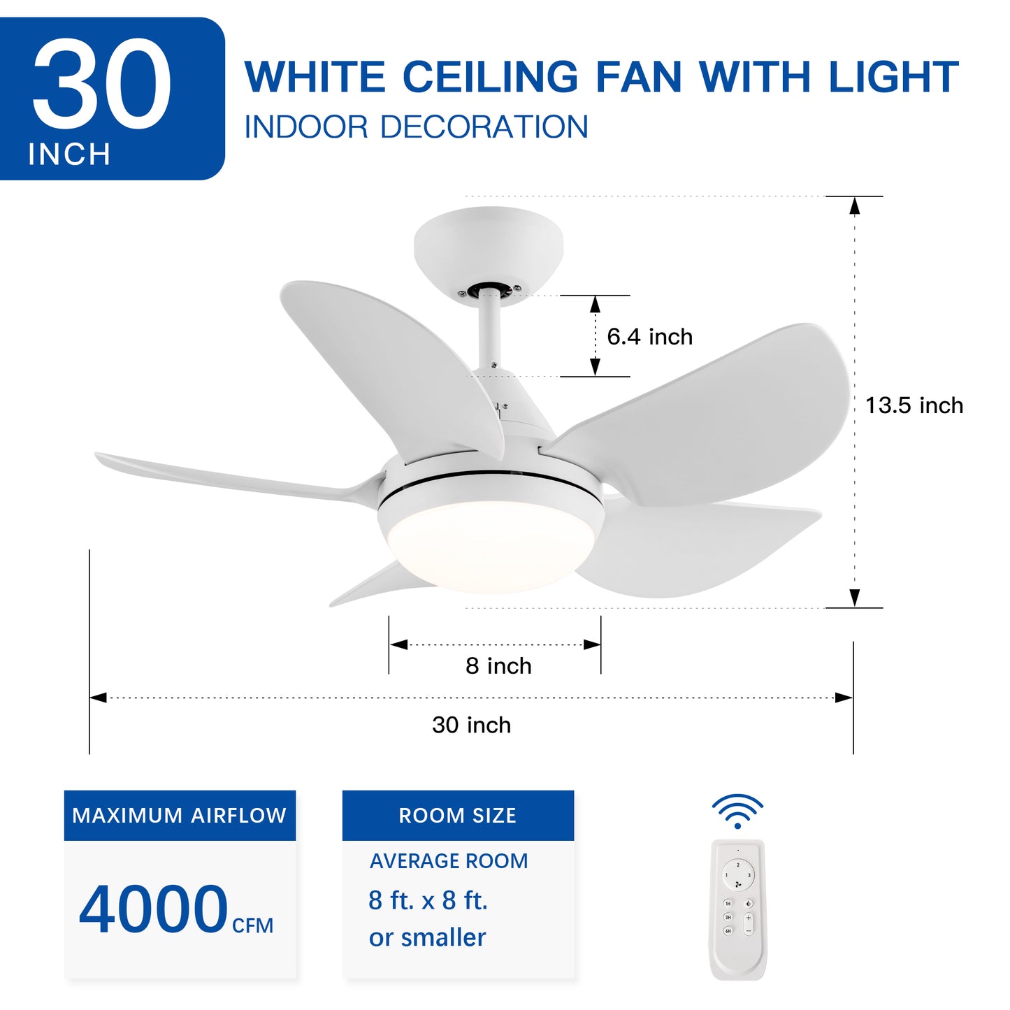 Bright Breeze Ceiling Fan with LED Light