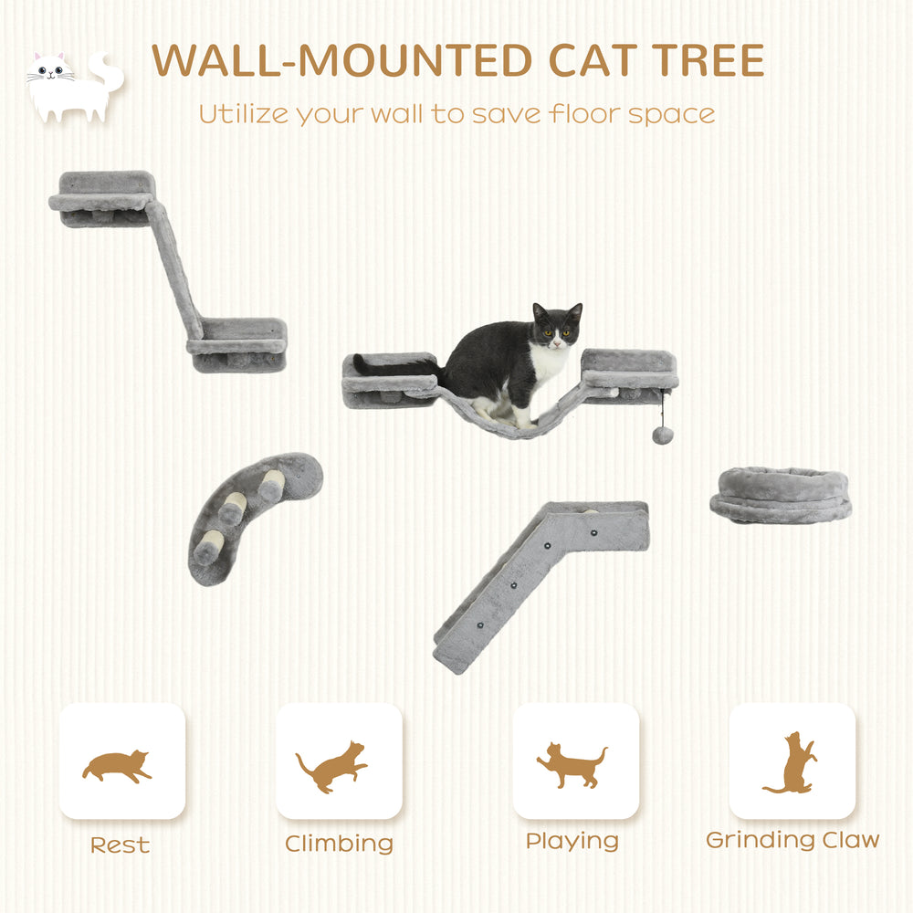 PawHut Cat Climber Wall Set