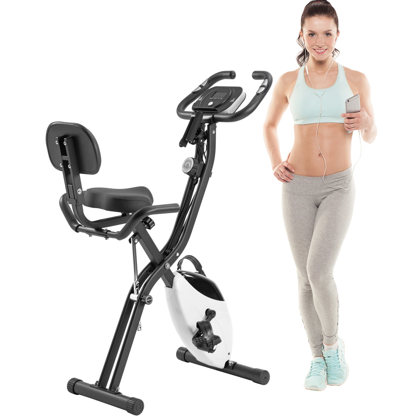 FitFold Flex Bike: Dual-Mode Workout with Adjustable Resistance