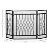 Chic Black Fireplace Screen - Stylish Spark Guard