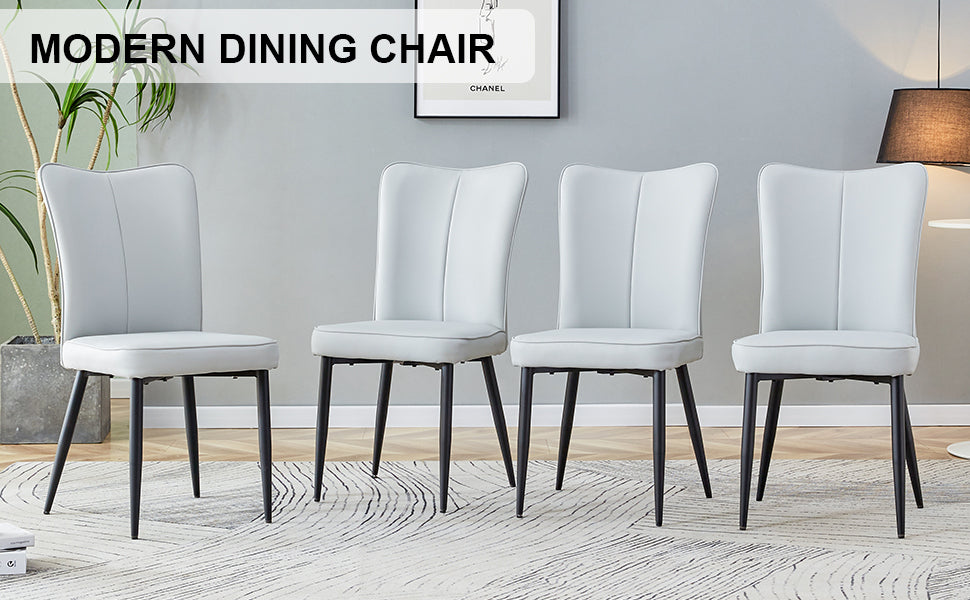 Chic Gray Dining & Office Chair Set