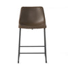 Chic Vintage Brown Counter Stools - Set of Two