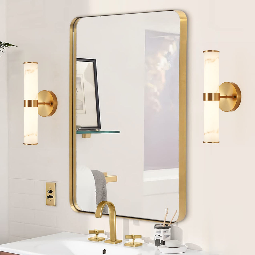 Chic Gold Resin Wall Sconces - Set of Two