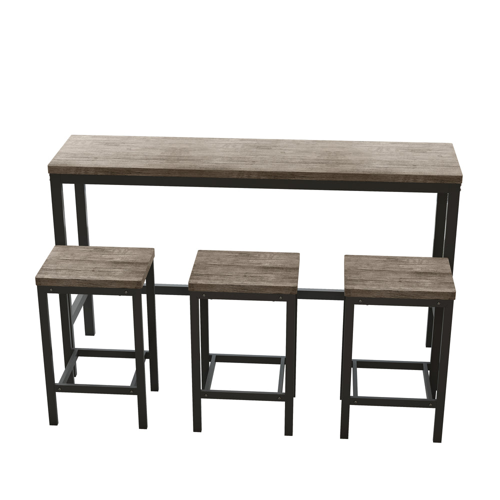 Chic Bistro Dining Set with Stools