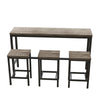 Chic Bistro Dining Set with Stools