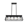 Rustic Charm 5-Light Black Island Chandelier