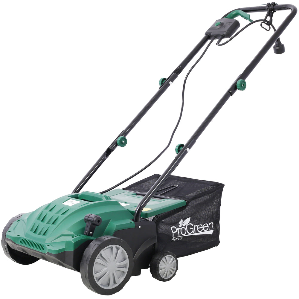 Revive Your Lawn: Electric Dethatcher & Scarifier with Large Collection Bag