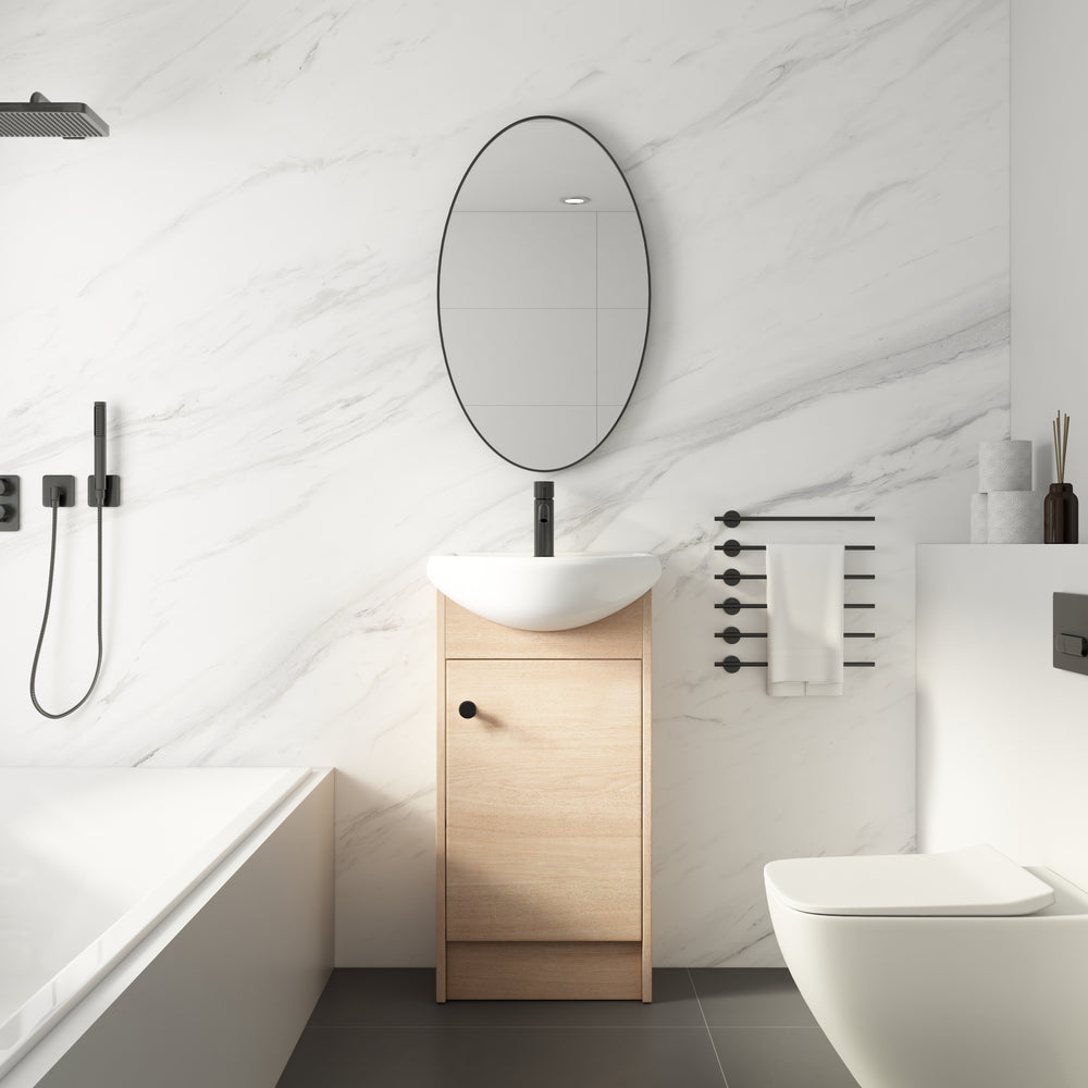 Chic Space-Saving Bathroom Vanity with Sink