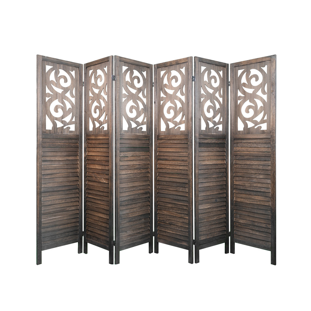 Rustic Wood Folding Room Divider