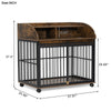 Stylish Heavy-Duty Dog Crate with Wheels and Storage