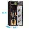 SecureSafe: Heavy-Duty Biometric Gun Cabinet with Pistol Pouches