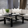 Sleek Black Glass Coffee Table