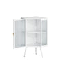 Chic Corner Cabinet with Glass Door & Shelves