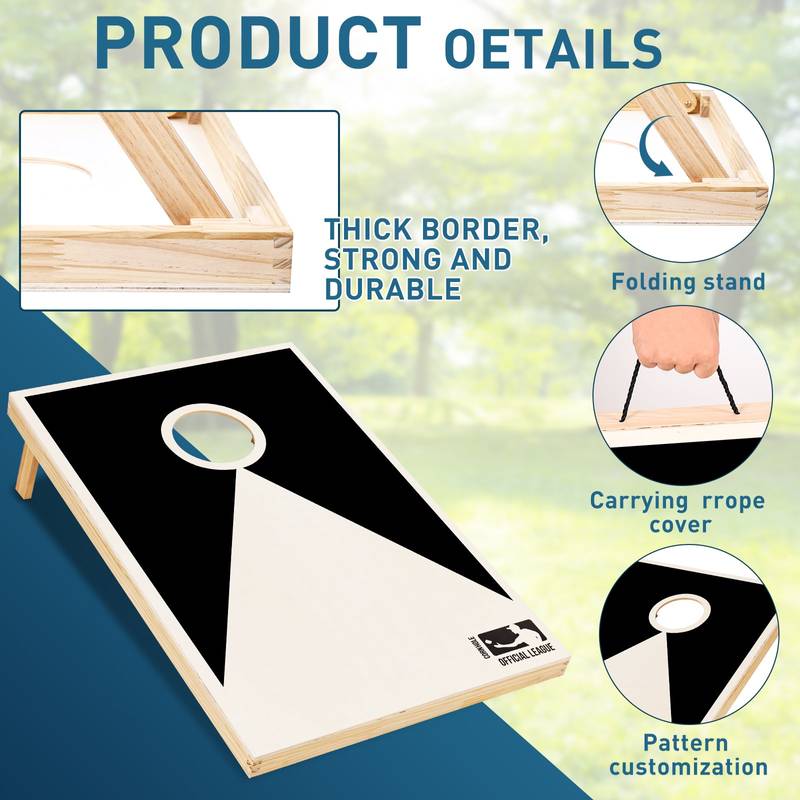 Ultimate Solid Wood Cornhole Game Set
