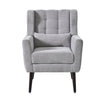 Chic Gray Lounge Chair with Comfort Pillow