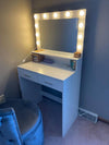 Glam Light-Up Vanity Desk with Storage