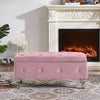 Cozy Pink Storage Bench with Padded Seat