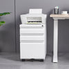 Lockable Mobile File Cabinet - Sleek Office Storage on Wheels