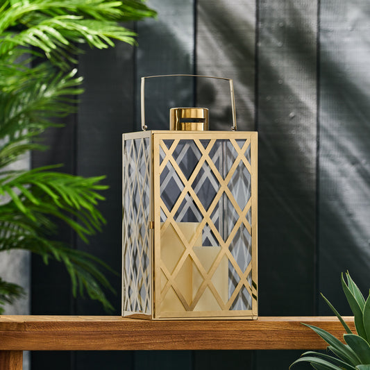 Shimmering Stainless Steel Lantern