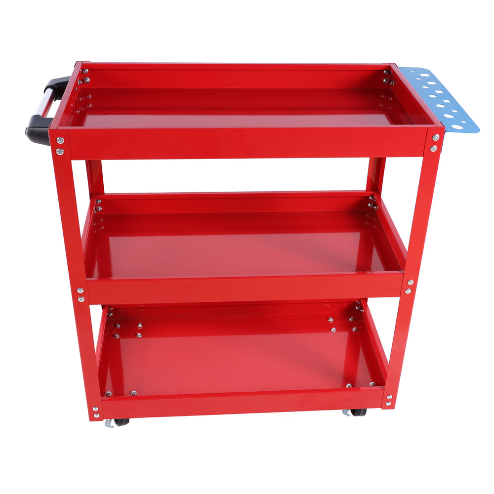 Red Rolling Tool Cart – Heavy Duty, Lockable Wheels, Perfect for Garage & Workshop