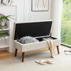 Cozy Off-White Storage Bench