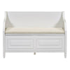 Rustic Charm Storage Bench with Safety Hinge