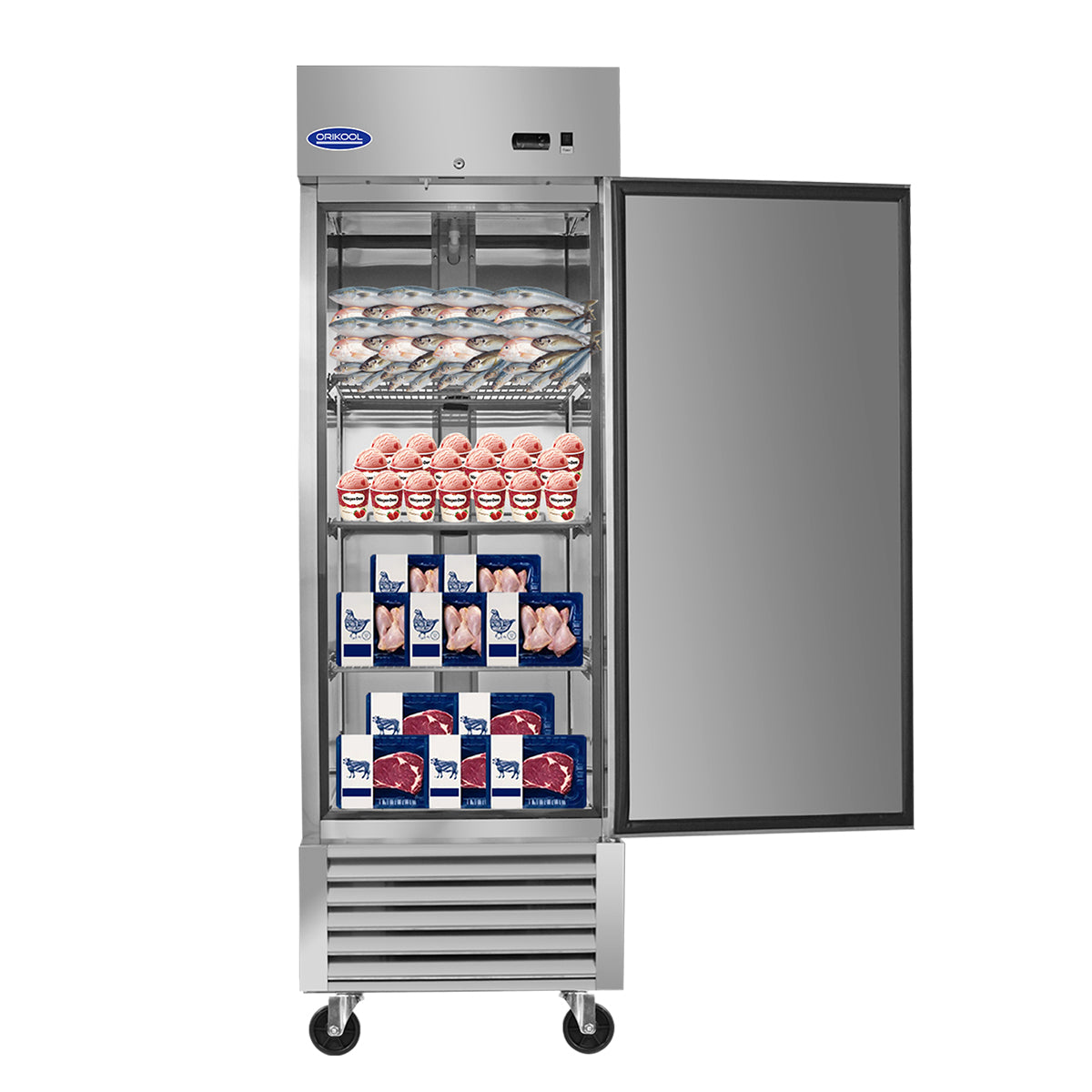 ORIKOOL ChillZone Freezer: Stylish Stainless Steel Storage Solution