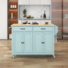 Mint Green Kitchen Island Cart - Stylish & Functional Storage Solution