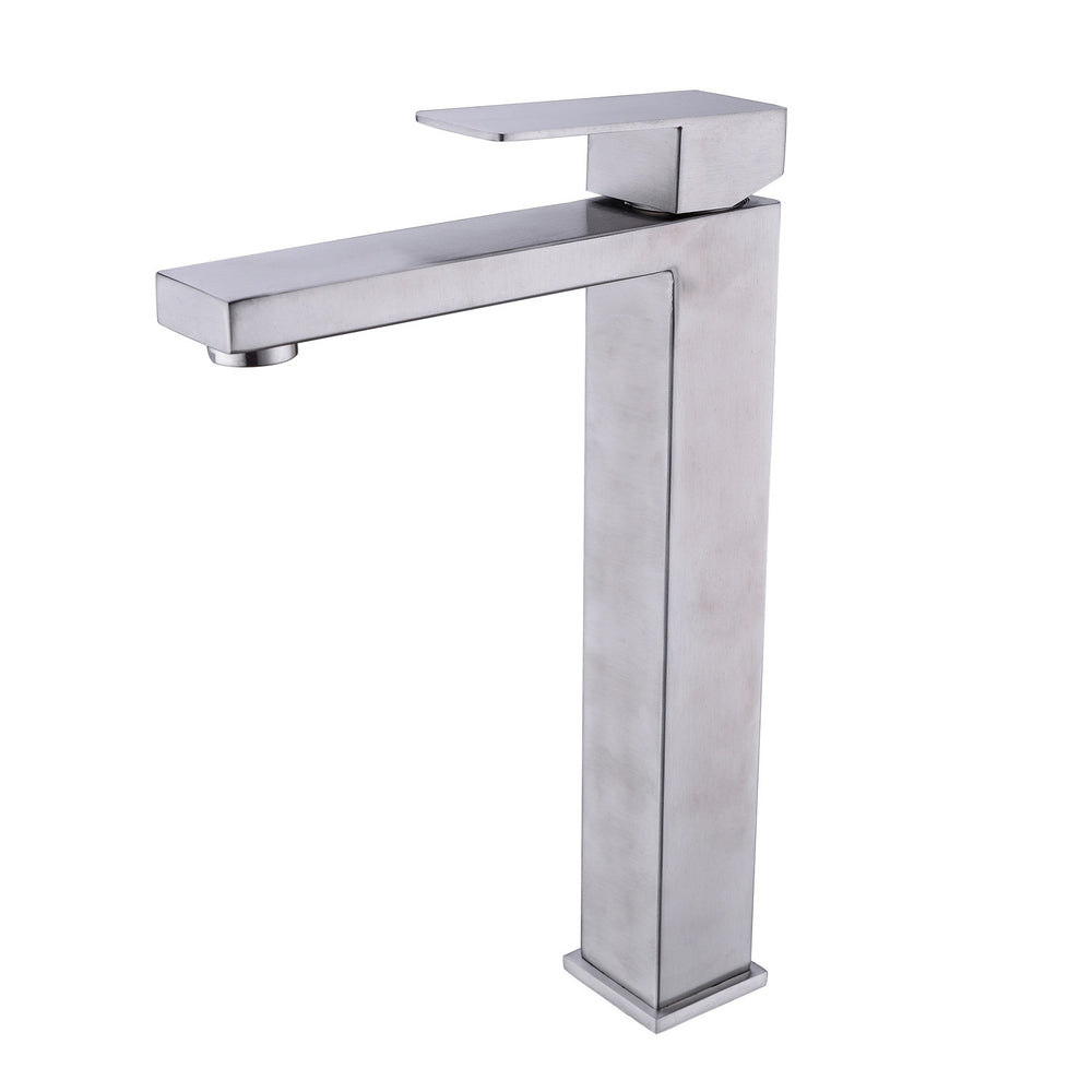 Sleek Brushed Nickel Bathroom Faucet