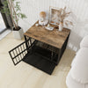 Rustic Dog Crate End Table