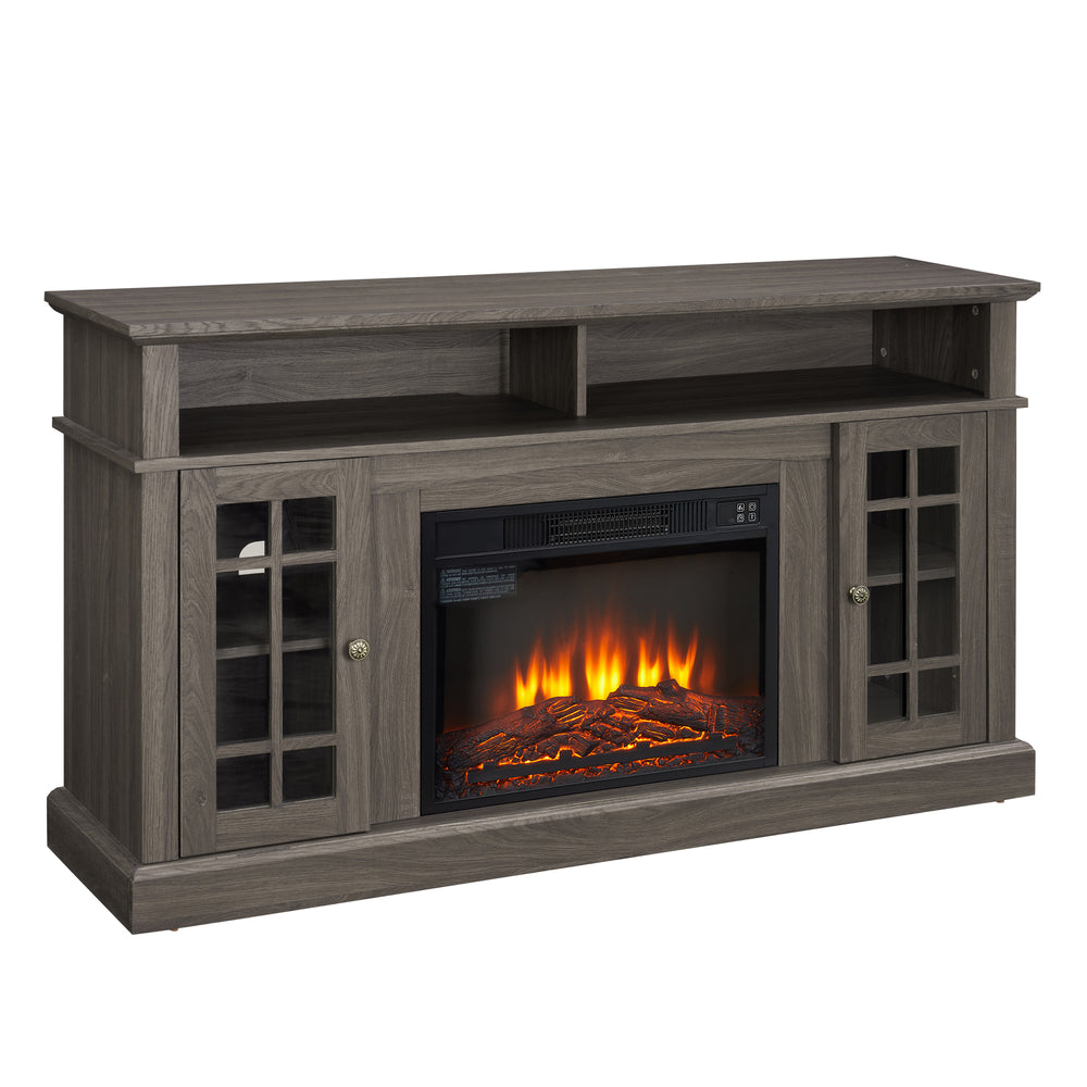 Cozy Fire TV Stand - Stylish Console with Fireplace & Storage