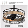 Rustic Caged Ceiling Fan with Remote - Perfect for Your Farmhouse!