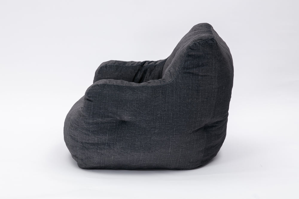 Cozy Velvet Memory Foam Bean Bag - Dark Gray