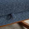 Navy Rocking Glider Chair with Footrest and Side Pocket