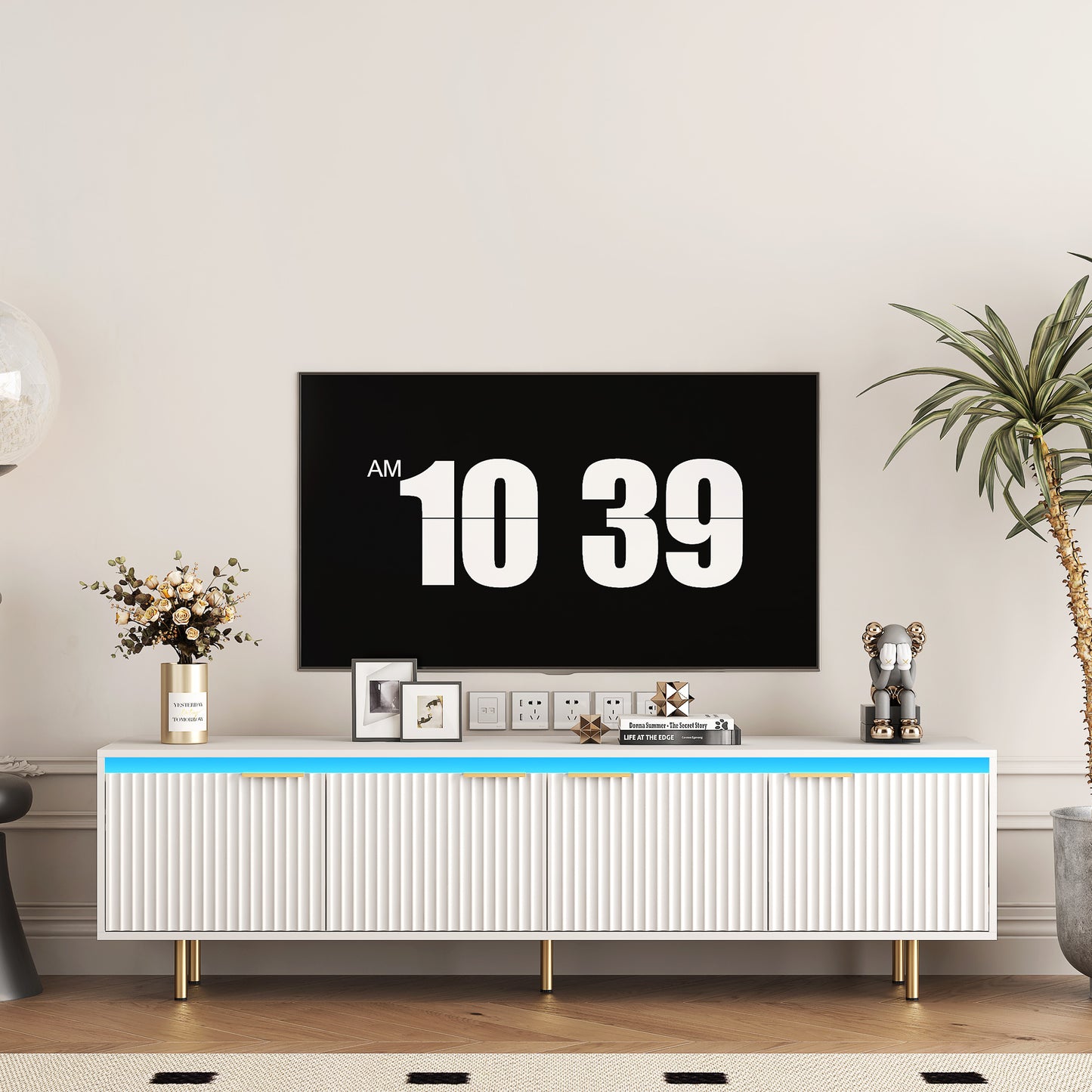 Chic Mid-Century LED TV Stand