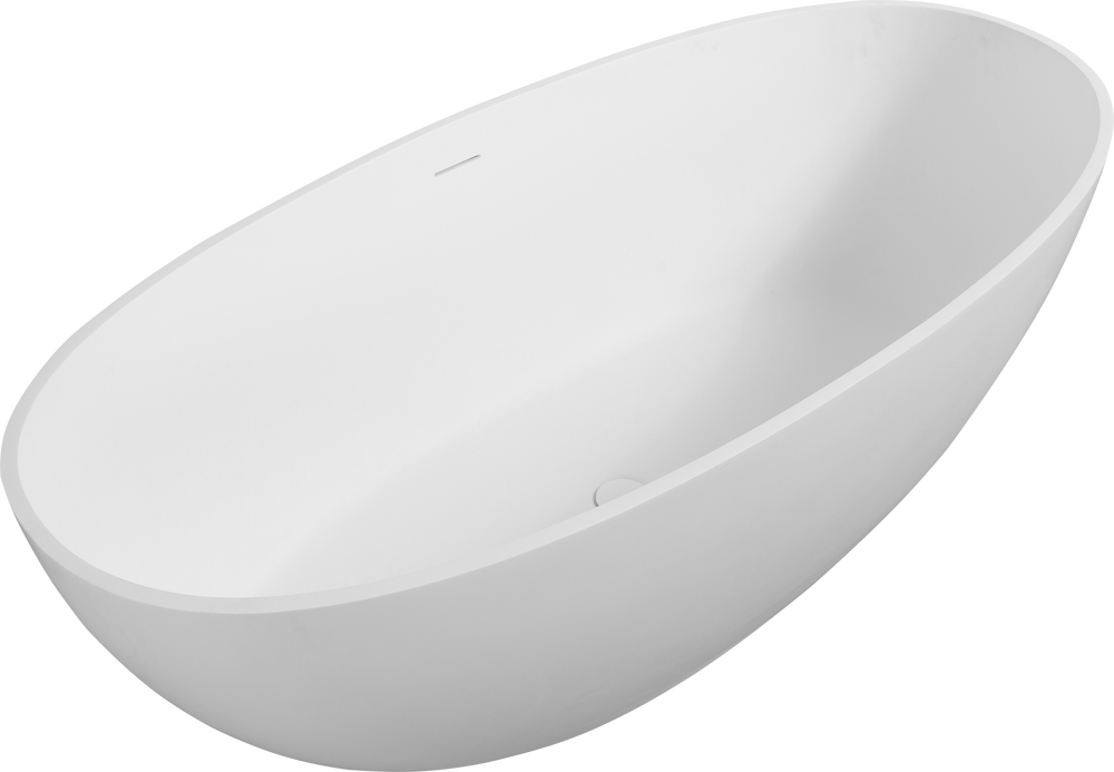 Luxury Matte White Freestanding Soaking Tub