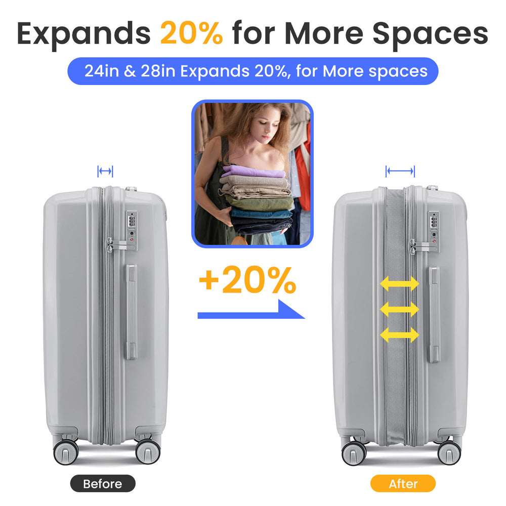 Travel Lite: Expandable Hard Shell Luggage Set