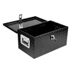 Rugged Black Aluminum Tool Box - Ultimate Storage Solution for Trucks and Outdoors