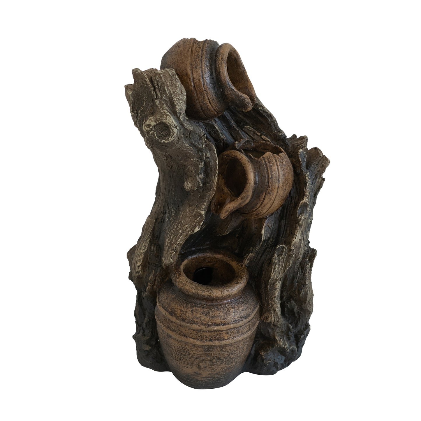 Charming Tiered Brown Pot Fountain